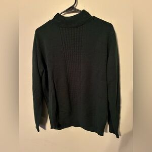National Forest Green Mock Neck Knit Sweater | Plus Size 1X